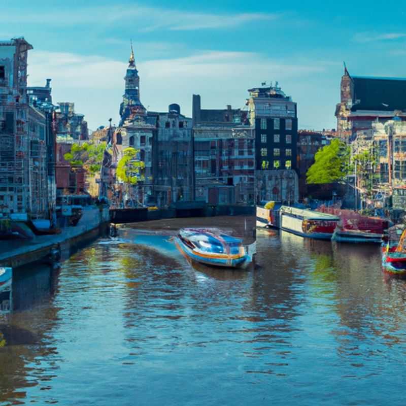 A family with gleeful children bundled up in warm winter attire, embarking on a delightful 4-day adventure in the picturesque city of Amsterdam, Netherlands, where quaint canals and charming architecture await their exploration.