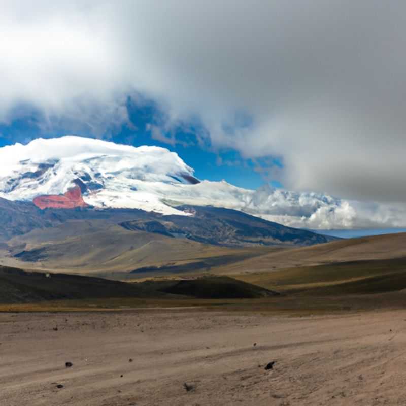 A family with wide-eyed children marvels at the majestic Cotopaxi volcano, its snow-capped summit piercing the azure sky of Cotopaxi National Park, Ecuador, during their adventurous 5-day summer sojourn.