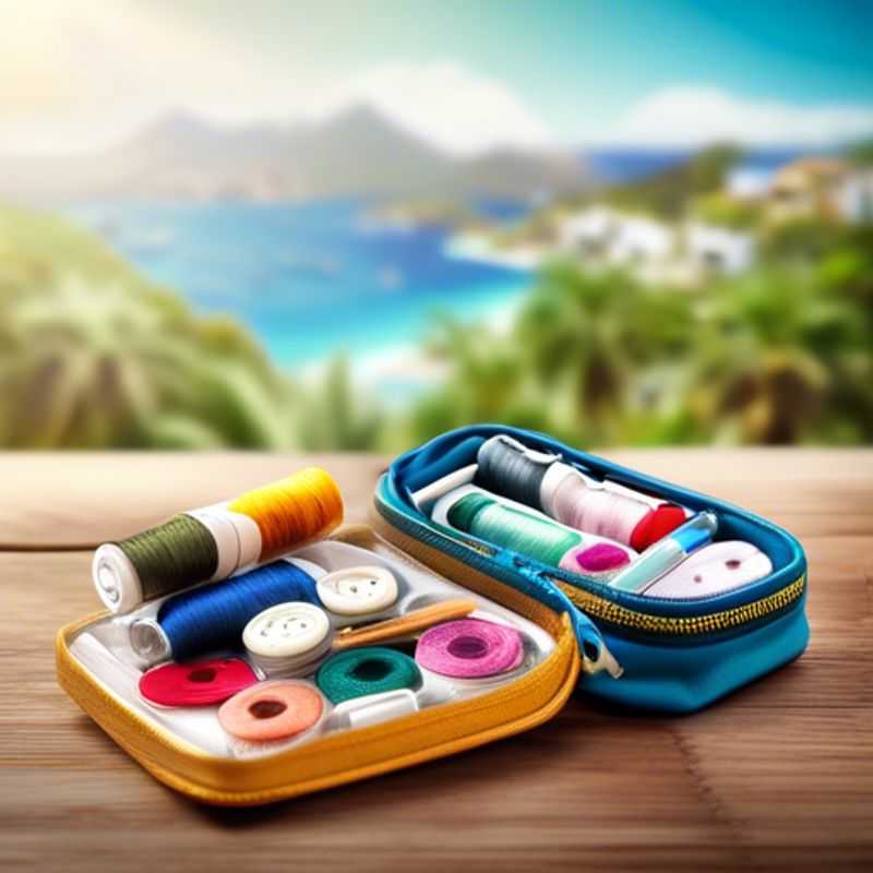 A compact travel-size sewing kit, perfect for quick repairs on the go.