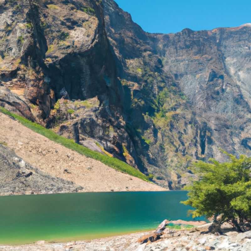 A group of four intrepid hikers navigate the breathtaking Dientes Circuit in Chile, a 5-day trek between summer and fall, surrounded by towering granite peaks and vibrant autumn foliage.