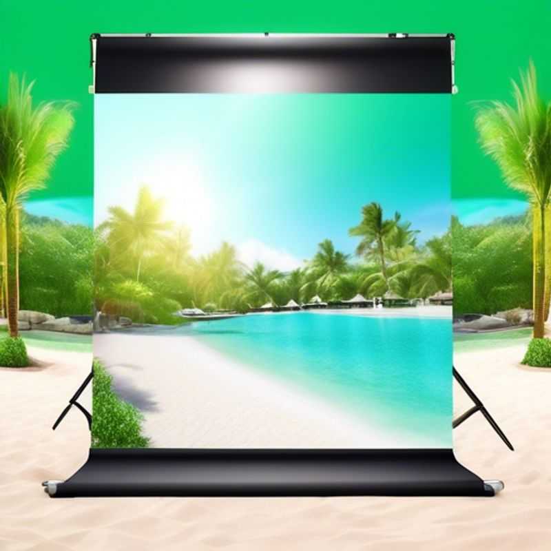 A portable green screen for video calls, ready to transform your background.